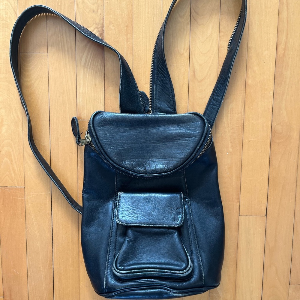 Frye Black Leather Mini BackPack